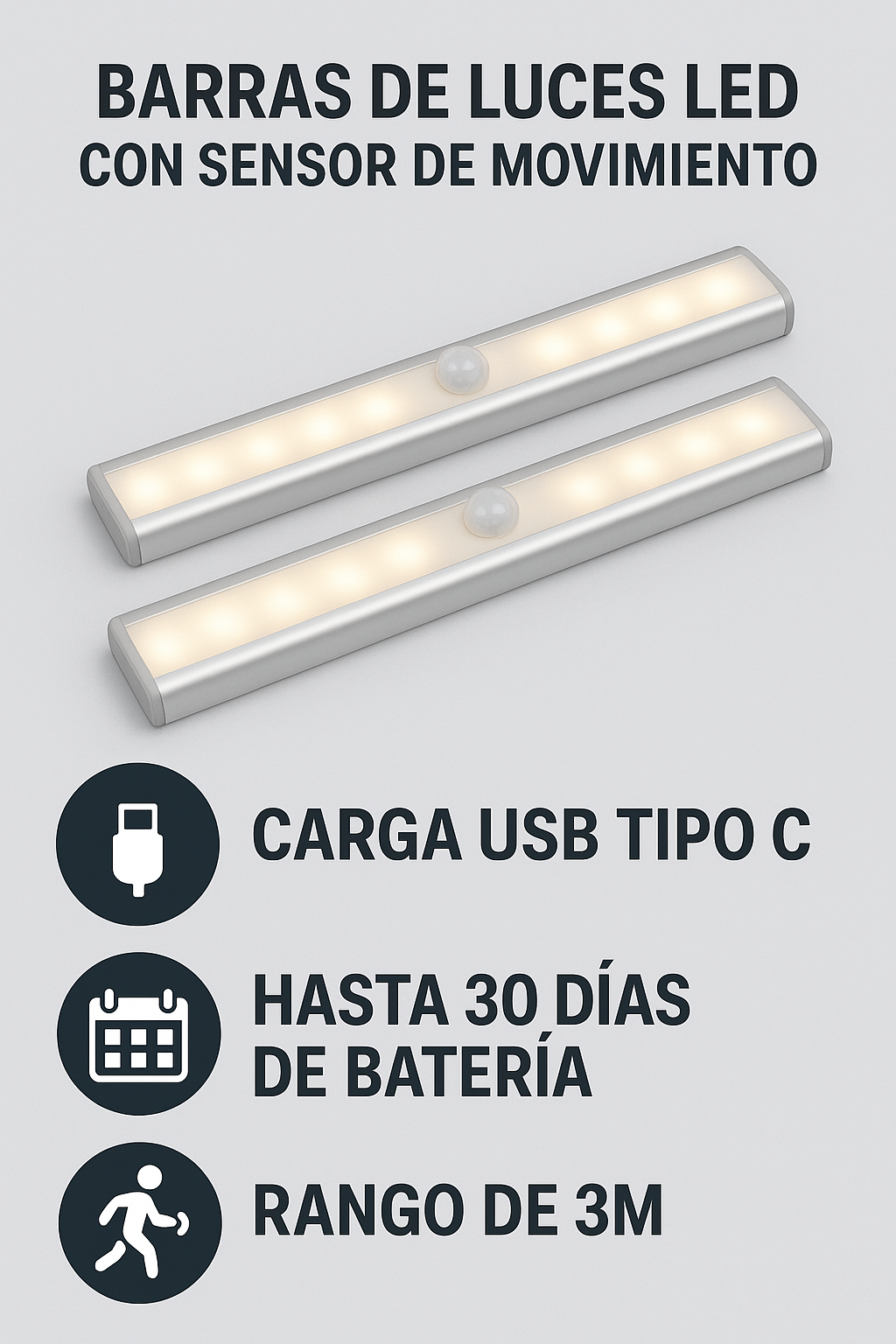 Lampara Led con sensor de movimiento